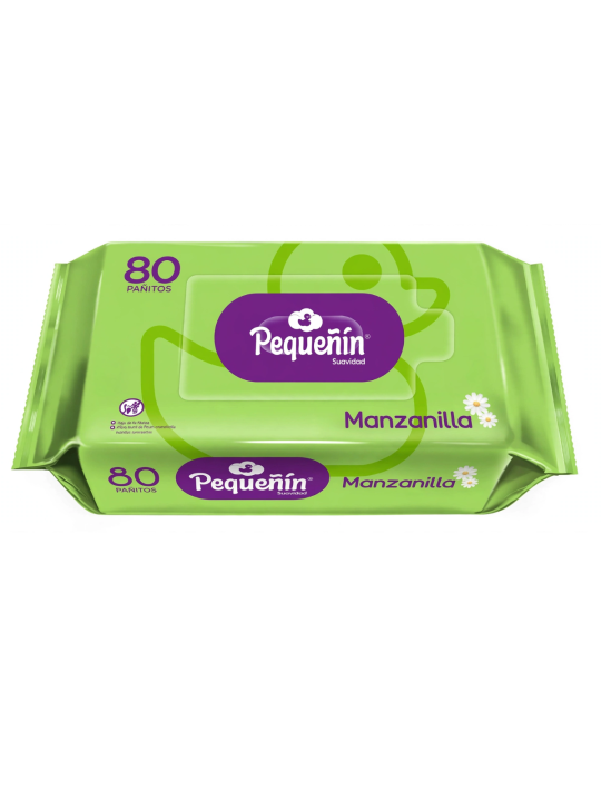 PAÑITOS HUMEDOS MANZANILLA X 80 PEQUEÑIN