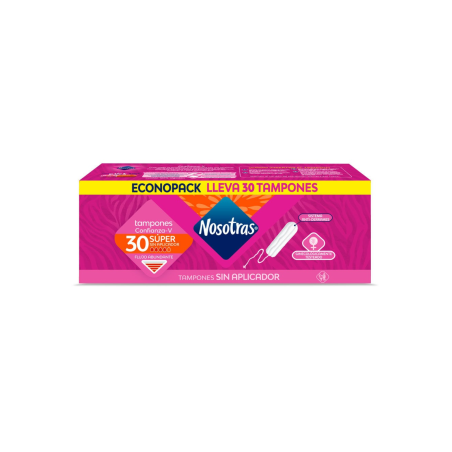 TAMPONES SIN APLICADOR SUPER X 30 NOSOTRAS