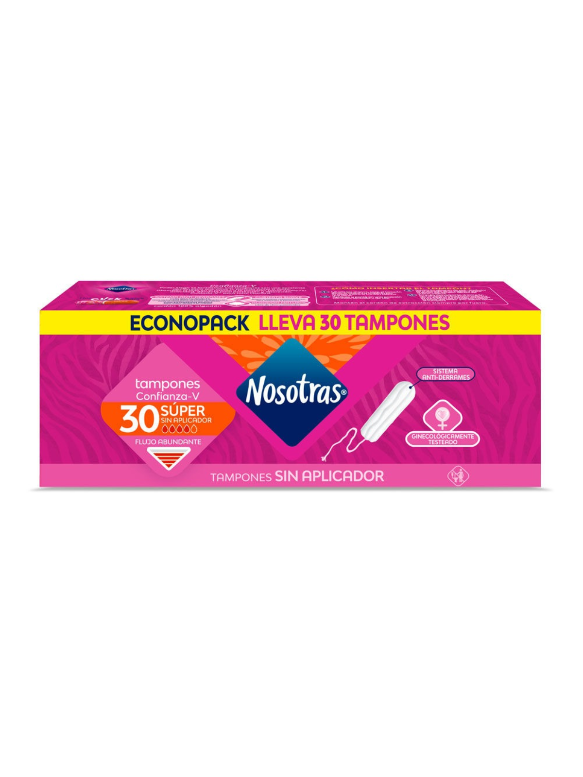 TAMPONES SIN APLICADOR SUPER X 30 NOSOTRAS