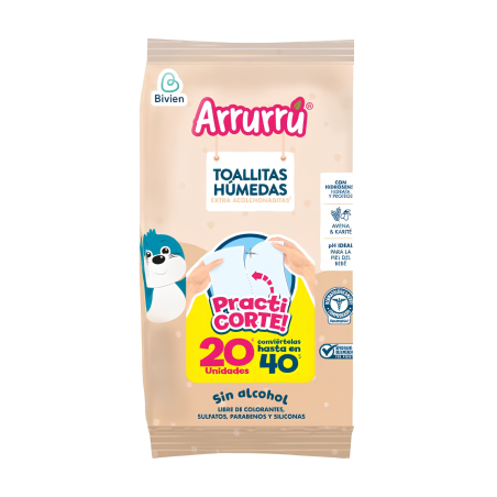 TOALLAS HUMEDAS AVENA X 20 UND ARRURRU