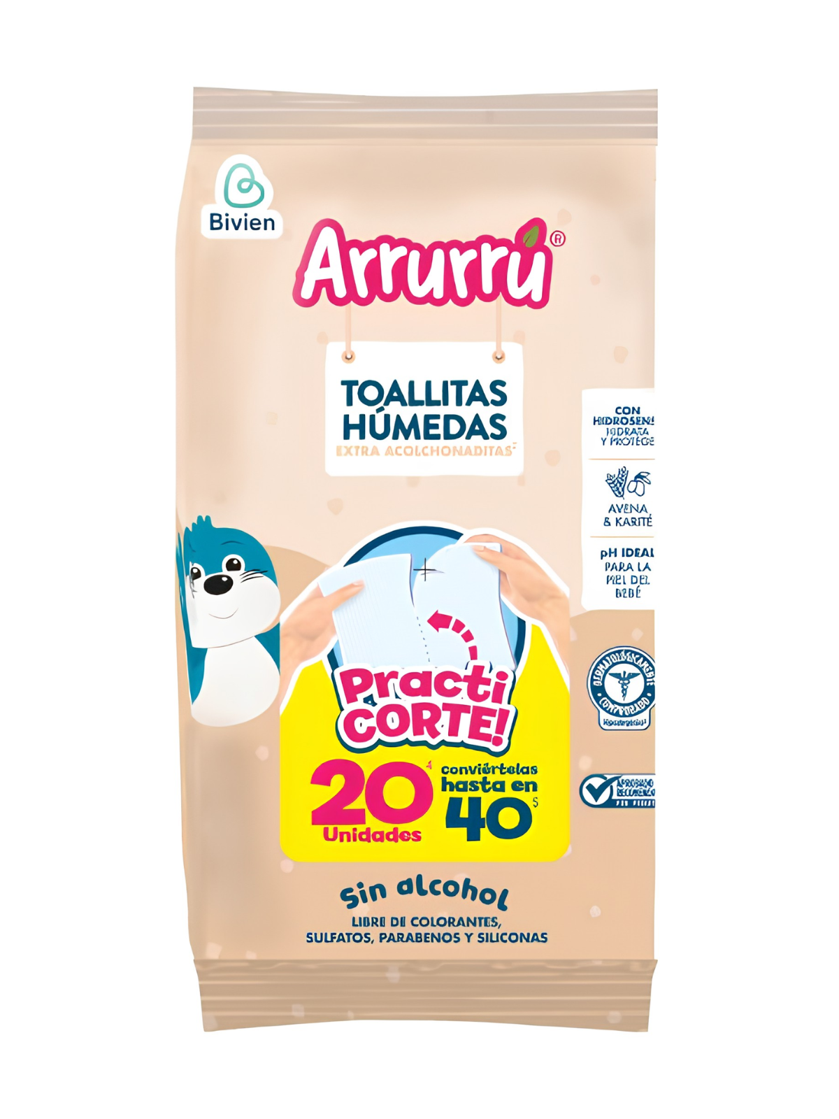 TOALLAS HUMEDAS AVENA X 20 UND ARRURRU