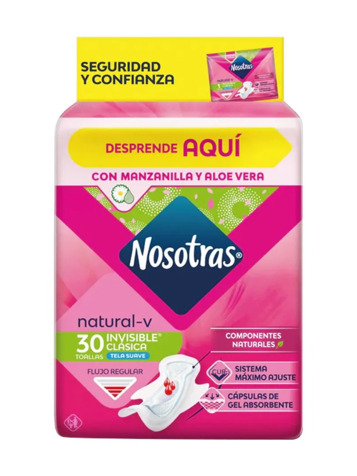 TOALLAS HIGIENICAS INVISIBLE CLASICA X 30 NOSOTRAS