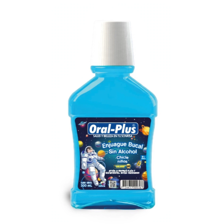 ENJUAGUE BUCAL NIñOS CHICLE 6+ X 300 ORAL PLUS