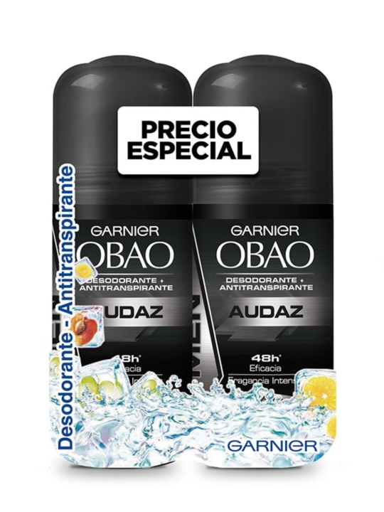 DESODORANTE MEN AUDAZ 2X1 ROLLON OBAO