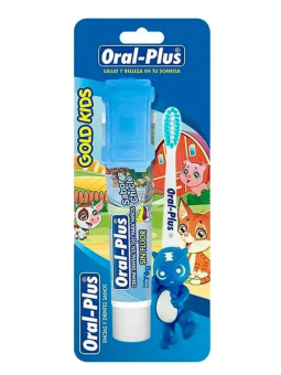 KIT CEPILLO GOLD NIÑO + CREMA X 70 ORAL PLUS