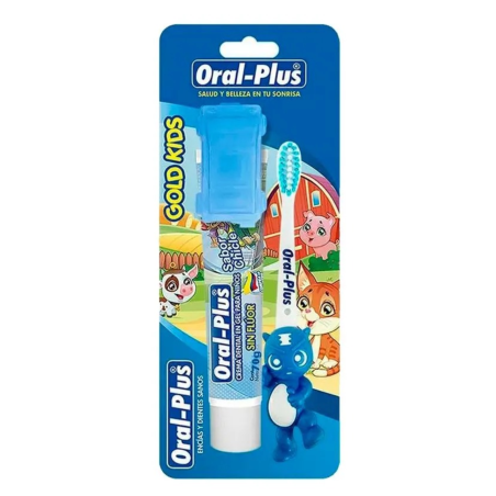 KIT CEPILLO GOLD NIÑO + CREMA X 70 ORAL PLUS