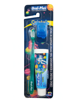 CEPILLO DENTAL NIÑOS CRISTAL + CREMA X 30 + PROTECTOR ORAL PLUS