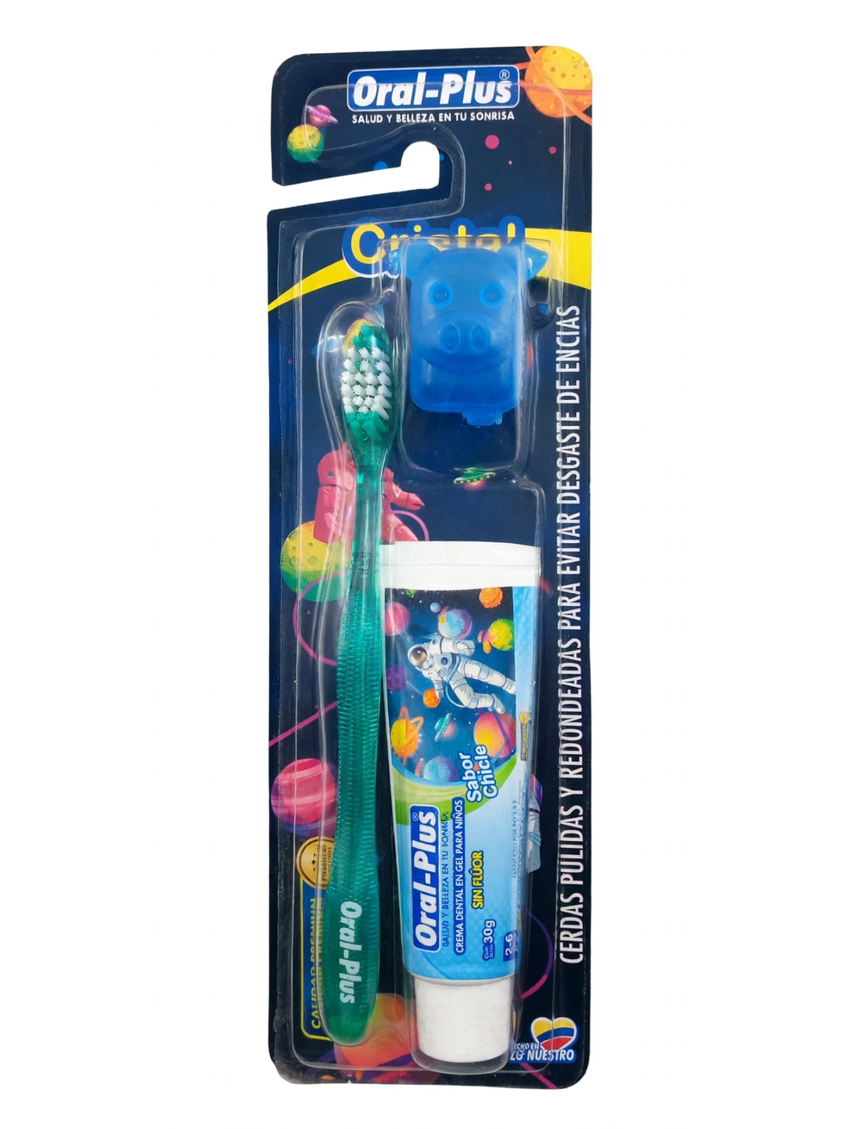 CEPILLO DENTAL NIÑOS CRISTAL + CREMA X 30 + PROTECTOR ORAL PLUS