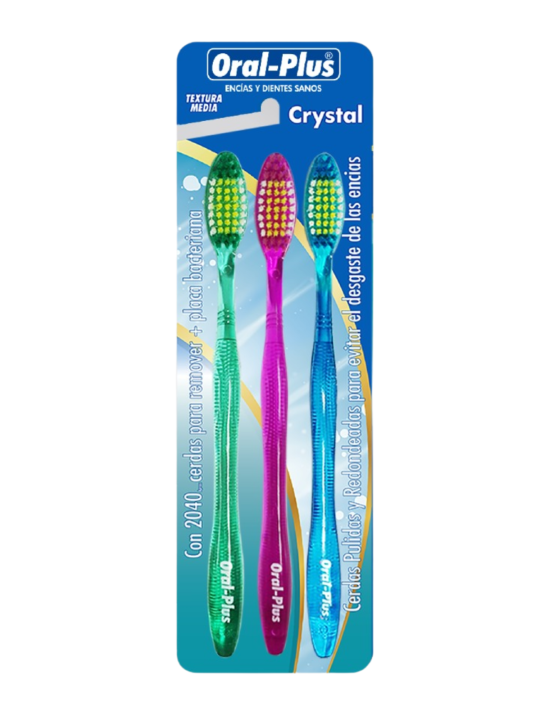 CEPILLO CRYSTAL X 3 UND MEDIO ORAL PLUS