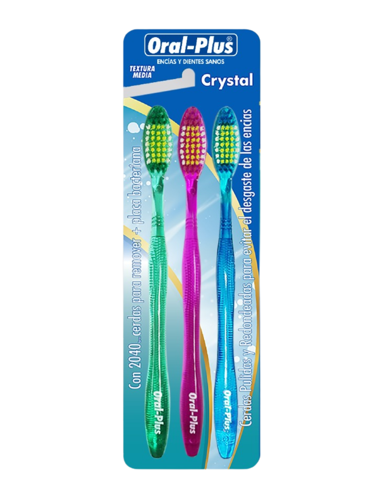 CEPILLO CRYSTAL X 3 UND MEDIO ORAL PLUS