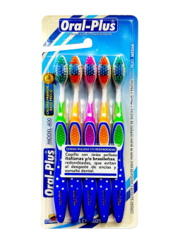 CEPILLO 400 MEDIO X 5 UND ORAL PLUS