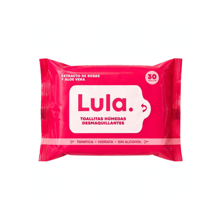TOALLAS DESMAQUILLANTES ROSAS X 30 LULA ATENEA