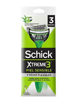 PRESTOBARBA SCHICK EXTREME 3 PIEL SENSIBLE