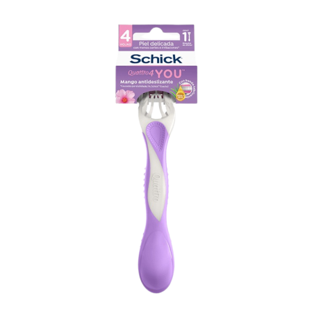 PRESTOBARBA SCHICK QUATTRO YOU MUJER PIEL DELICADA