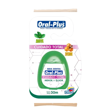 SEDA DENTAL MENTA+FLUOR CUIDADO TOTAL X 30 MTS ORAL PLUS
