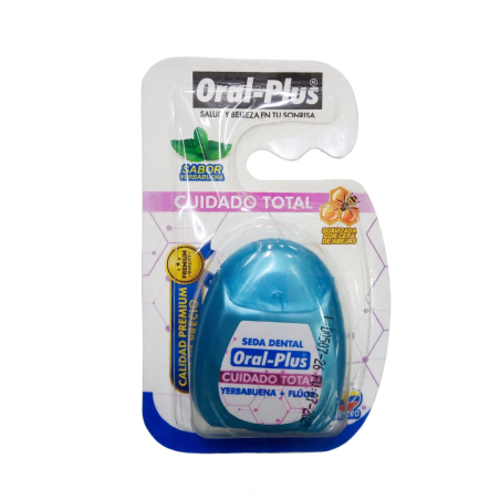 SEDA DENTAL YERBABUENA+FLUOR CUIDADO TOTAL X 30 MTS ORAL PLUS