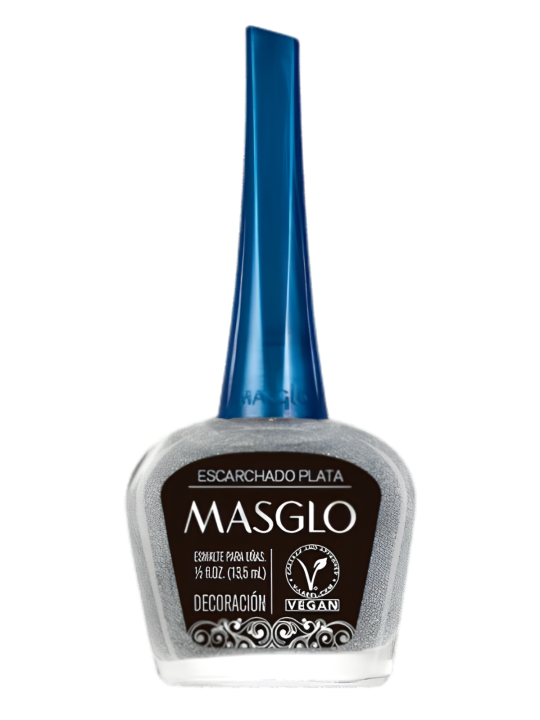ESMALTE DECO ESCARCHA PLATA MASGLO