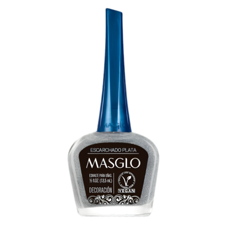 ESMALTE DECO ESCARCHA PLATA MASGLO