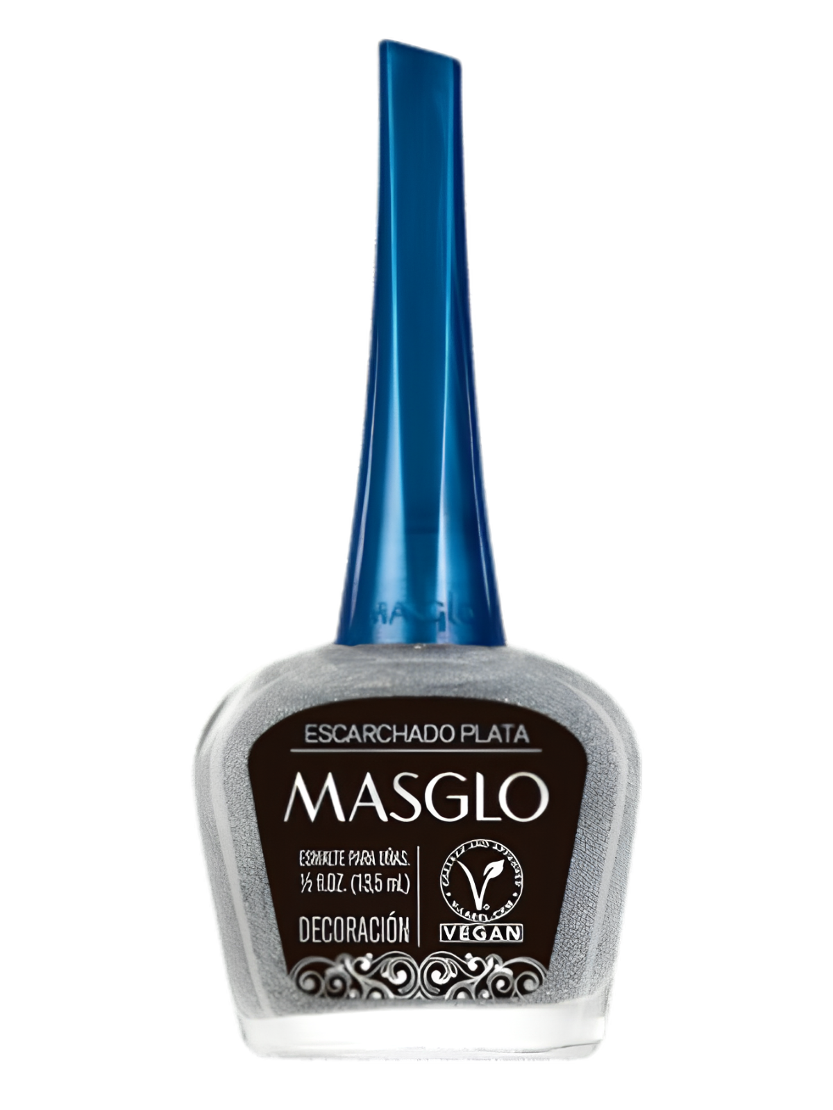 ESMALTE DECO ESCARCHA PLATA MASGLO