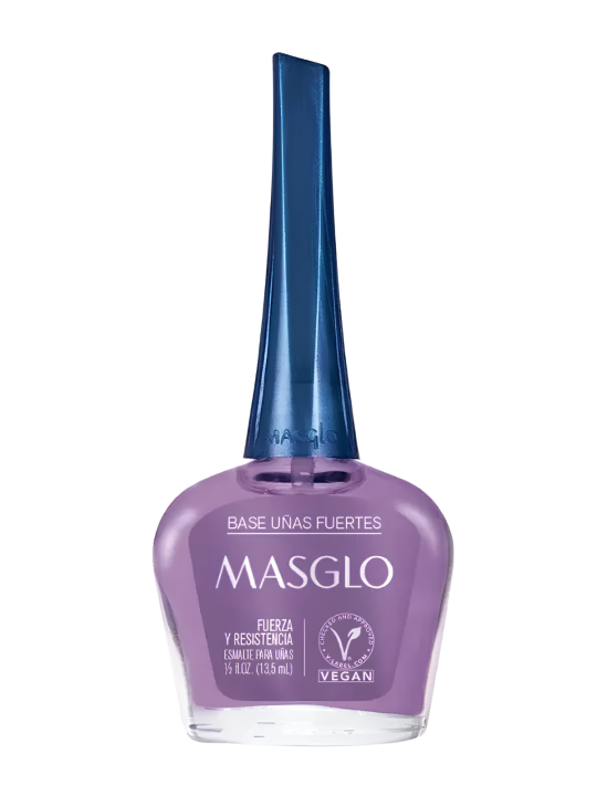 ESMALTE BASE UÑAS FUERTES MORADA  MASGLO