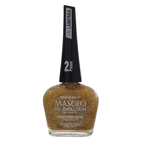 ESMALTE GEL EVOLUTION GRANIZADO DORADO MASGLO
