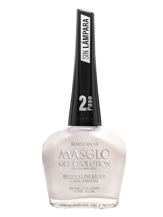 ESMALTE GEL EVOLUTION BLANCO NACAR MASGLO