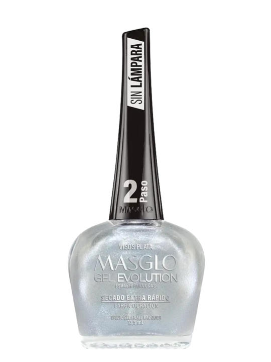ESMALTE GEL EVOLUTION VISOS PLATA MASGLO
