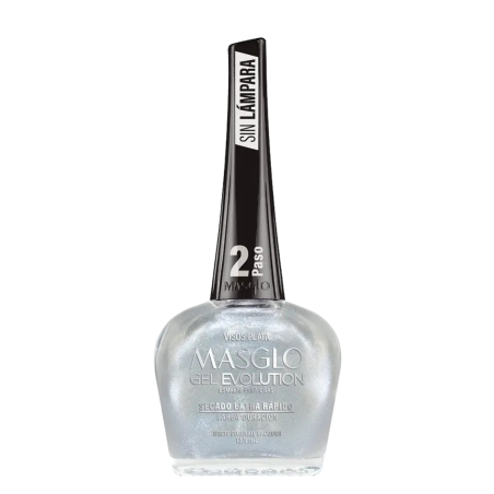 ESMALTE GEL EVOLUTION VISOS PLATA MASGLO