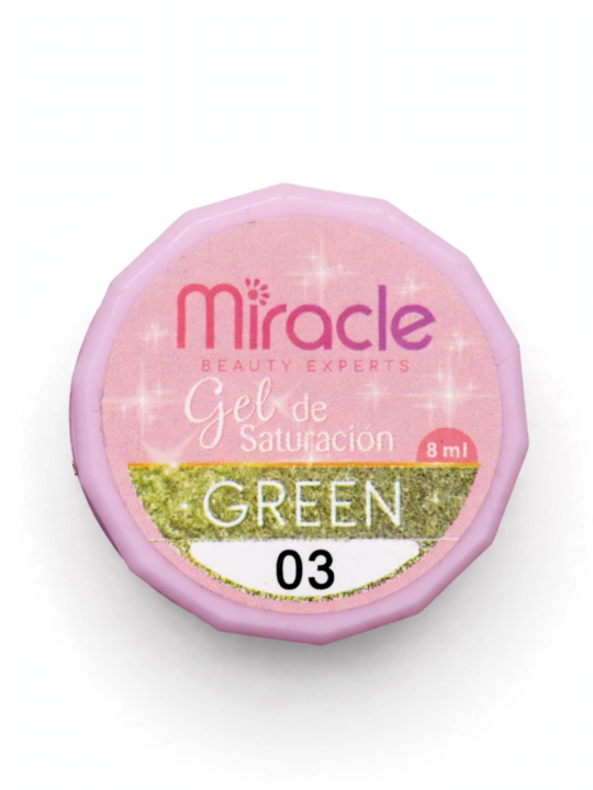 GEL SATURACION 03 GREEN X 8 ML LAS VEGAS MIRACLE