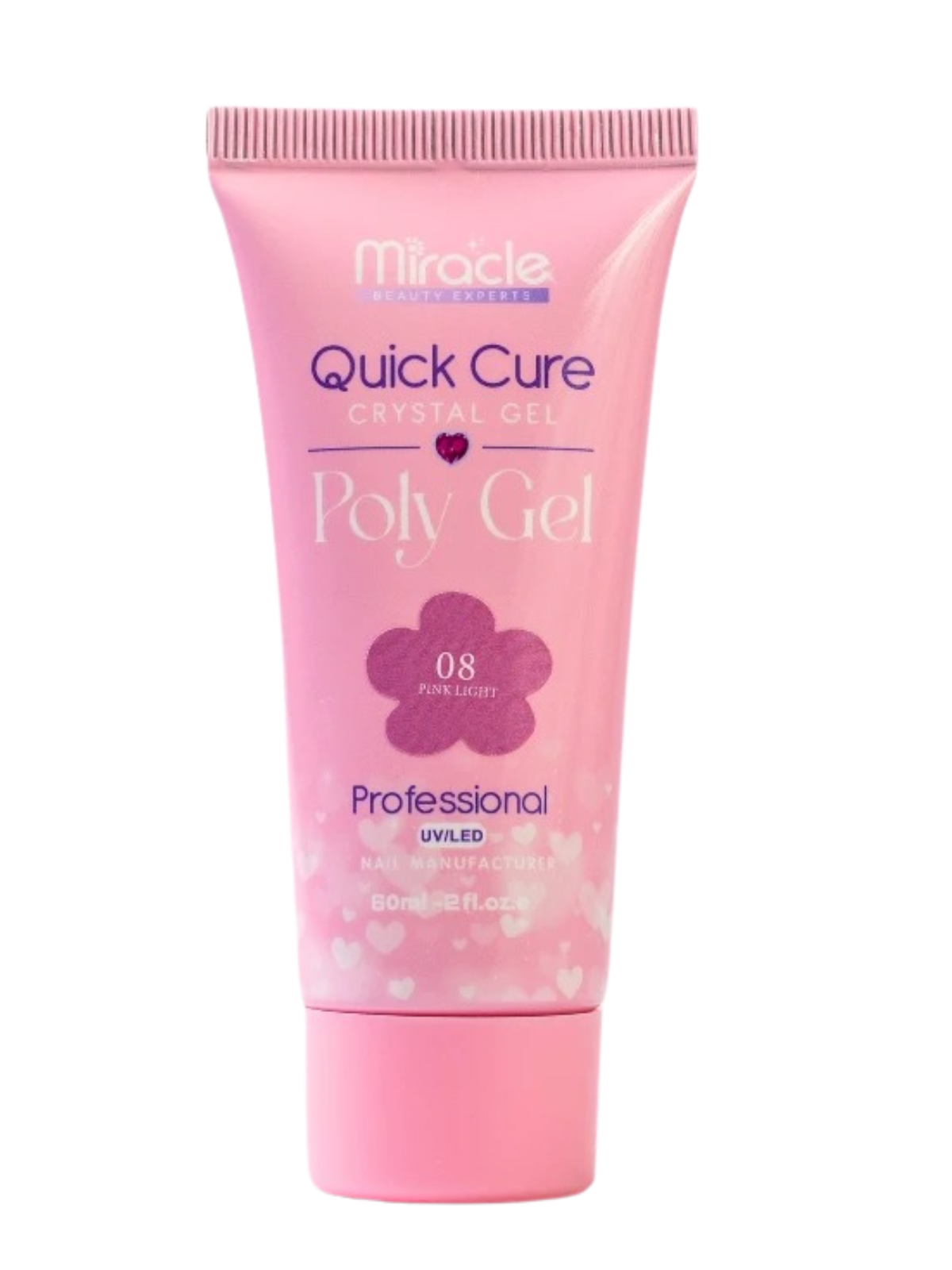 POLY GEL 08 PINK LIGHT X 30 GR MIRACLE