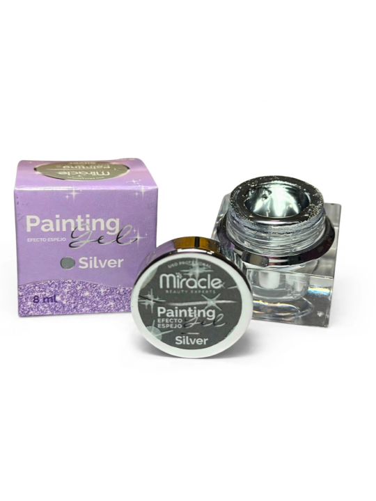 PAINT GEL EFECTO ESPEJO SILVER X 8 ML MIRACLE