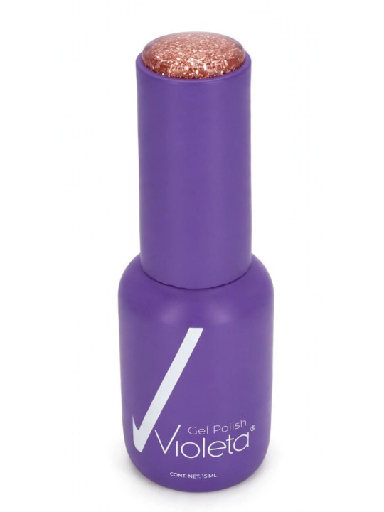 ESMALTE ESCARCHA ORO ROSA P4 VIOLETA