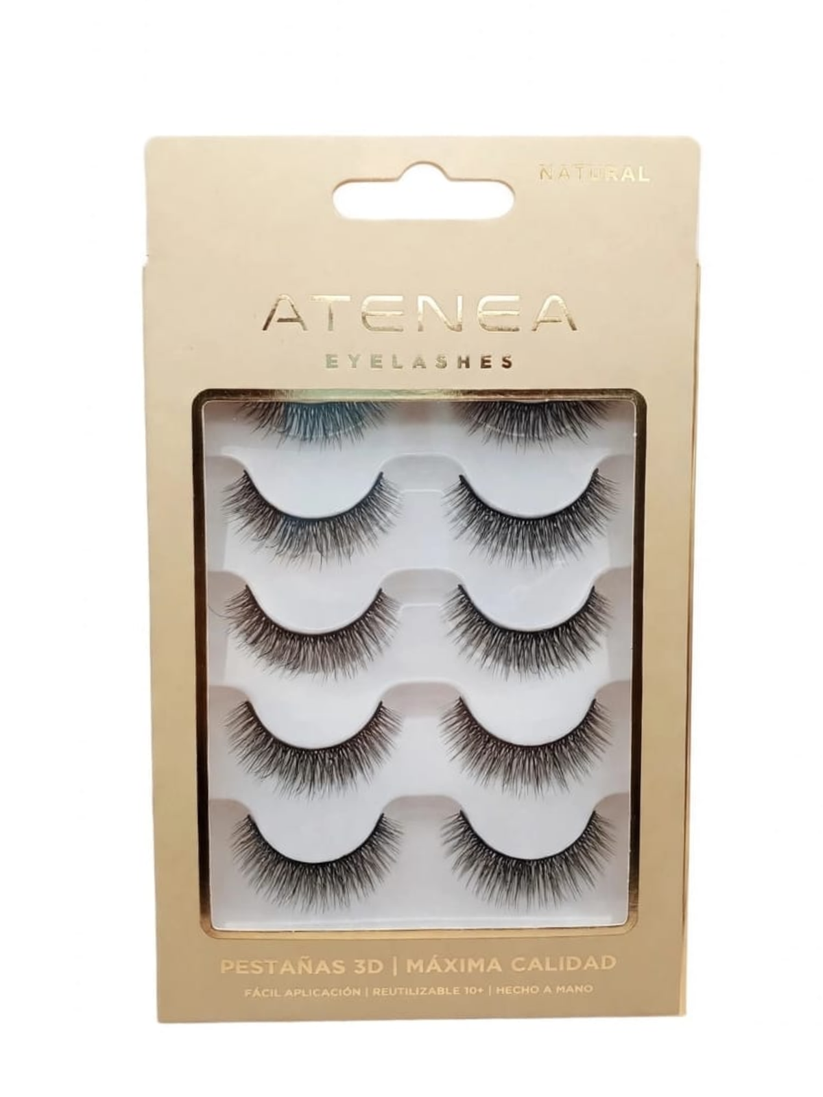 PESTAÑAS X 5 PARES ENTERAS NATURAL 3D FOCUS ATENEA