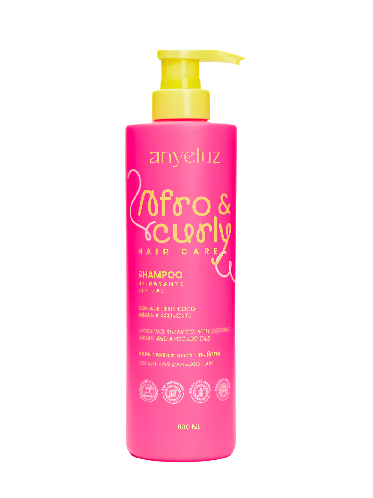 SHAMPO AFRO Y CURLY X 600 ML ANYELUZ