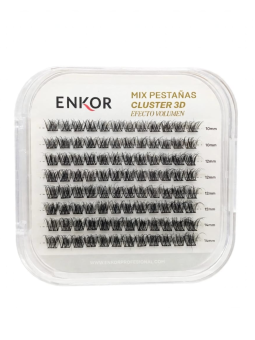 PESTAñAS MIX CLUSTER 3D SIN PEGA EFECTO VOLUMEN 33044 ENKOR