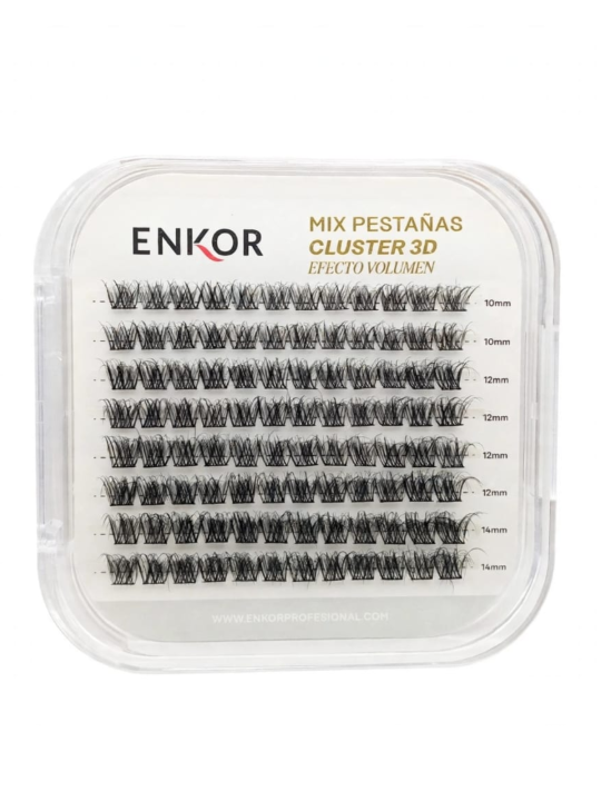 PESTAñAS MIX CLUSTER 3D SIN PEGA EFECTO VOLUMEN 33044 ENKOR