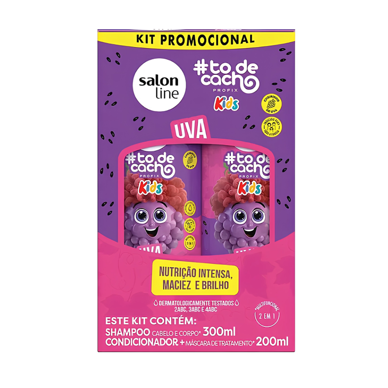 KIT SHAMPO X 300 + ACOND X 200 TO DE CACHO KIDS UVA 32650 SALON LINE
