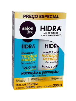 KIT SHAMPO + ACOND X 300 HIDRA MIX DE OLEOS NUTRICION Y DEFINICION 32426 SALON LINE