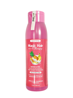 SHAMPO BANANA Y PIñA CABELLO SECO X 500 ML MAGIC HAIR