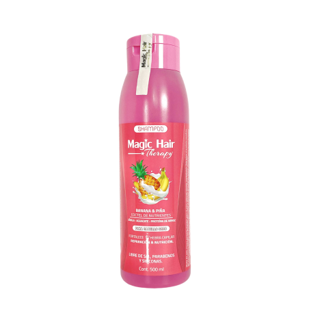 SHAMPO BANANA Y PIñA CABELLO SECO X 500 ML MAGIC HAIR